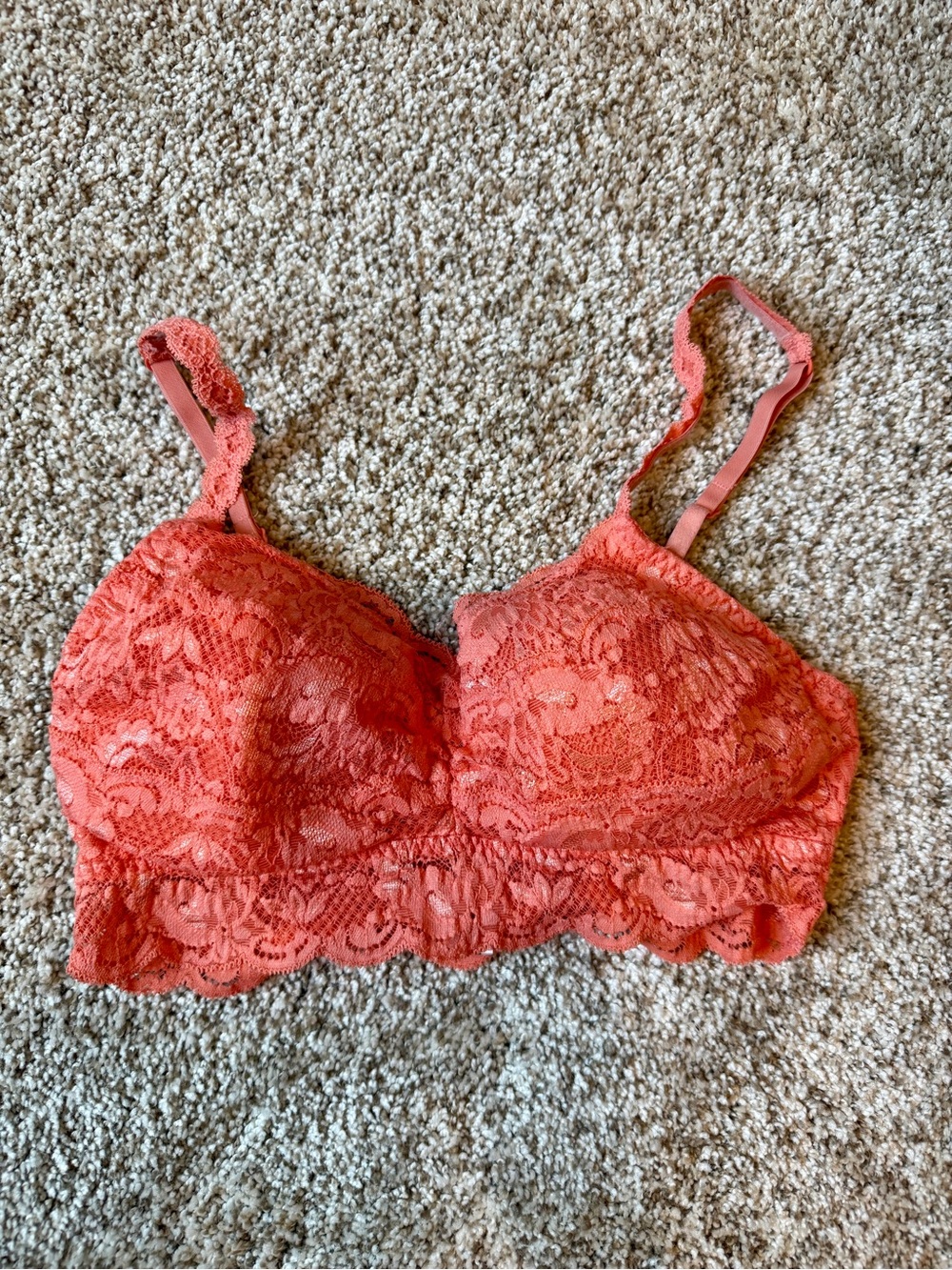 Cosabella Never Say Never Padded Bralette Coral Size S